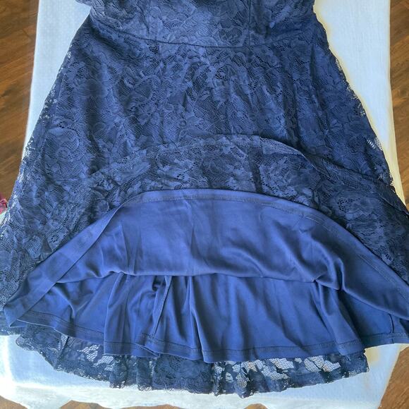 Muadress Women’s Short Sleeve Screw Neck Knee Length Lace Dress size 2XL, Blue - Picture 8 of 10